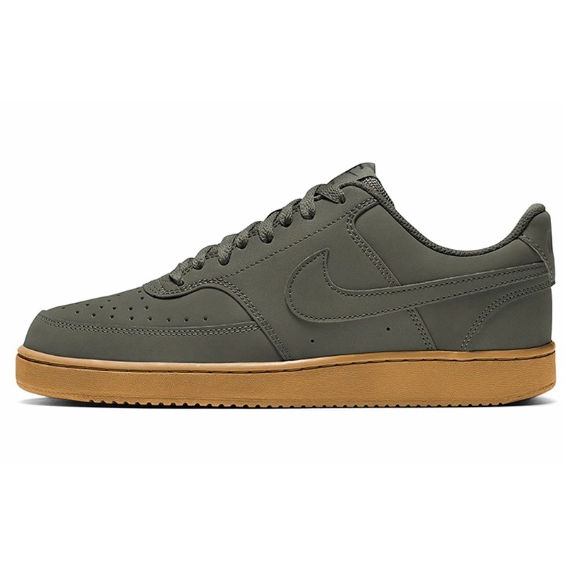 Nike Court Vision 1 Low 合成革 防滑耐磨 低帮 板鞋 男款 墨绿