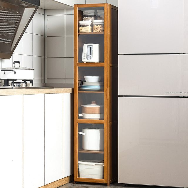 Kitchen microwave oven storage rack floor-standing multi-layer oven dish storage rack European-style cabinet household storage cabinet