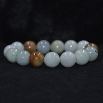 KC3993 three-color light green and yellow jadeite bracelet