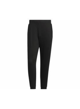 adidas Wj Prem Kn Pnt 纯色松紧腰束脚运动裤 男款 黑色