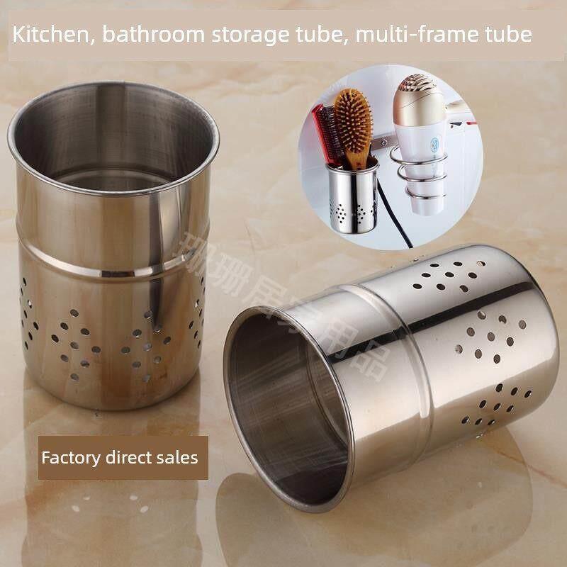 304 stainless steel chopstick barrel basket wall-mounted chopstick cage storage bucket drain kitchen household storage rack chopstick cage 88