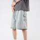 Denim shorts men's summer high street fashion brand 2026 new casual trendy pants five-quarter pants loose large size wide leg pants