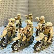 China Compatible Building Blocks Wolf Warrior Special Forces Military Figures Special Police Motorcycle and Above Boys Assembled Educational Toys