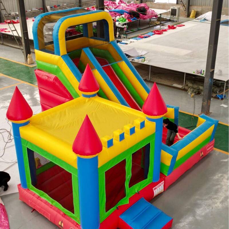 Outdoor Inflatable Castle, Indoor Children's Trampoline, New Foreign Trade Slide Combination, Large Trampoline, Large Naughty Castle