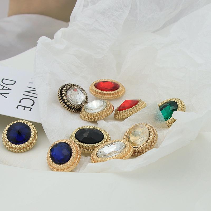 Youduo Metal Buttons for Women's Tops, Coats, Knitted Sweaters, Clothing Accessories, Black Round Buttons