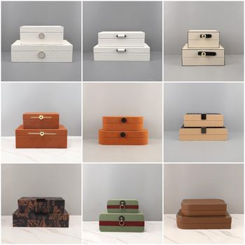 Home desktop decoration model room new modern ornaments clothes rack jewelry simple geometric hotel storage box
