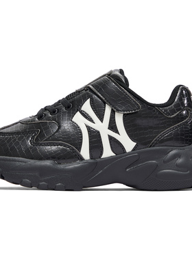 MLB Chunky Classic 纽约洋基队 魔术贴  中帮 儿童休闲鞋 黑色