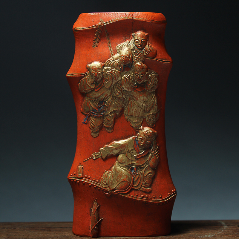 Old Tibetan cinnabar old ink ingot 