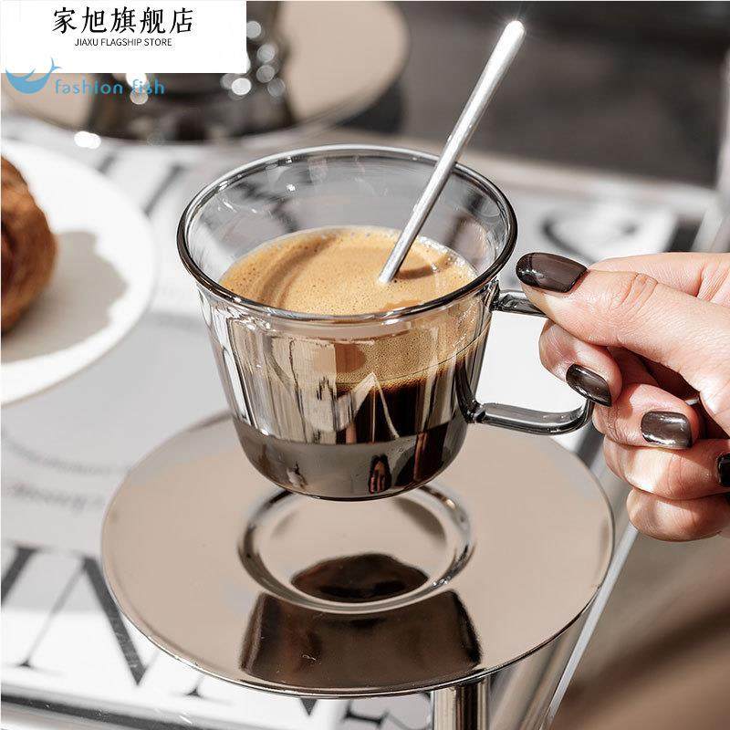 Glass Cup with Handle, Ins Style, for Home Use in the Living Room, Drinking Cup, High-End Feel, Milk Coffee Cup, Beverage Juice Cup