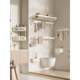 Cream Style Towel Rack Bathroom Storage Rack Integrated Punch-Free Wall-Mounted Space Aluminum Bathroom Toilet Towel Rack