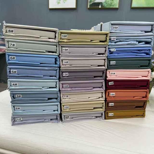 60-piece cotton velvet cotton tribute satin simple light luxury four-piece quilt cover bed sheet pillow case 1.8/1.5 bed