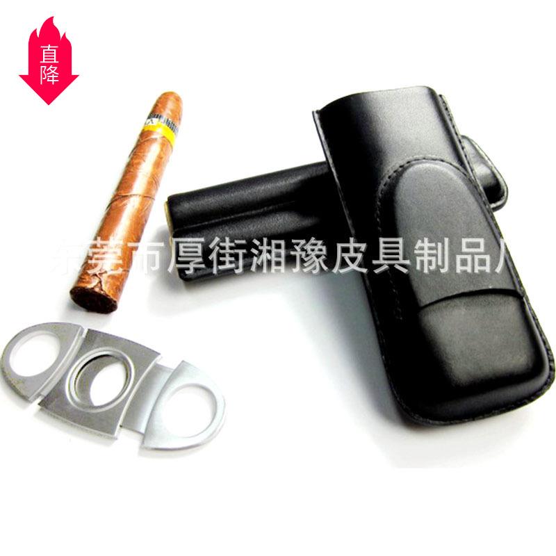 Cigar Case with Knife Portable Travel Size 2-Piece Fir Humidor