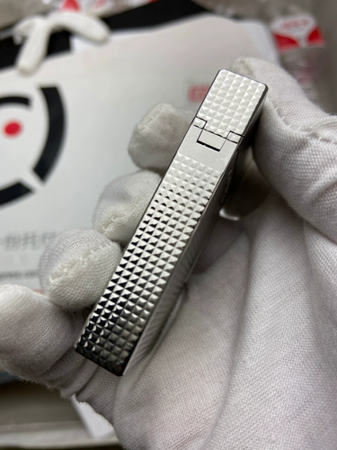 Медная серебряная импортная зажигалка с боковым колесиком, Франция