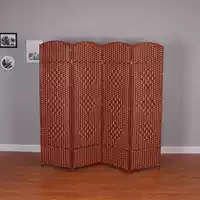 Полностью плетеные кофейно-красные полосы сверху и снизу (цена за один вентилятор). Высота одного вентилятора 150 * ширина 40 см.