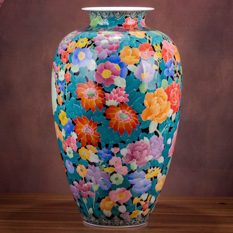 China Ceramic Art Lifetime Achievement Award Provincial Arts and Crafts Master Yuan Shufan Advanced Decorative Vase Ornament