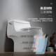 Freestanding Toilet with Side Push Button, Siphon Flush, Large Diameter, Single Hole, Ceramic, Anti-Odor, One-Piece Design for Home, Hotel, and Guesthouse Use