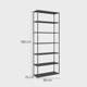Modern wrought iron bookshelf multi-layer storage bookshelf office wall floor display rack shelf light luxury display