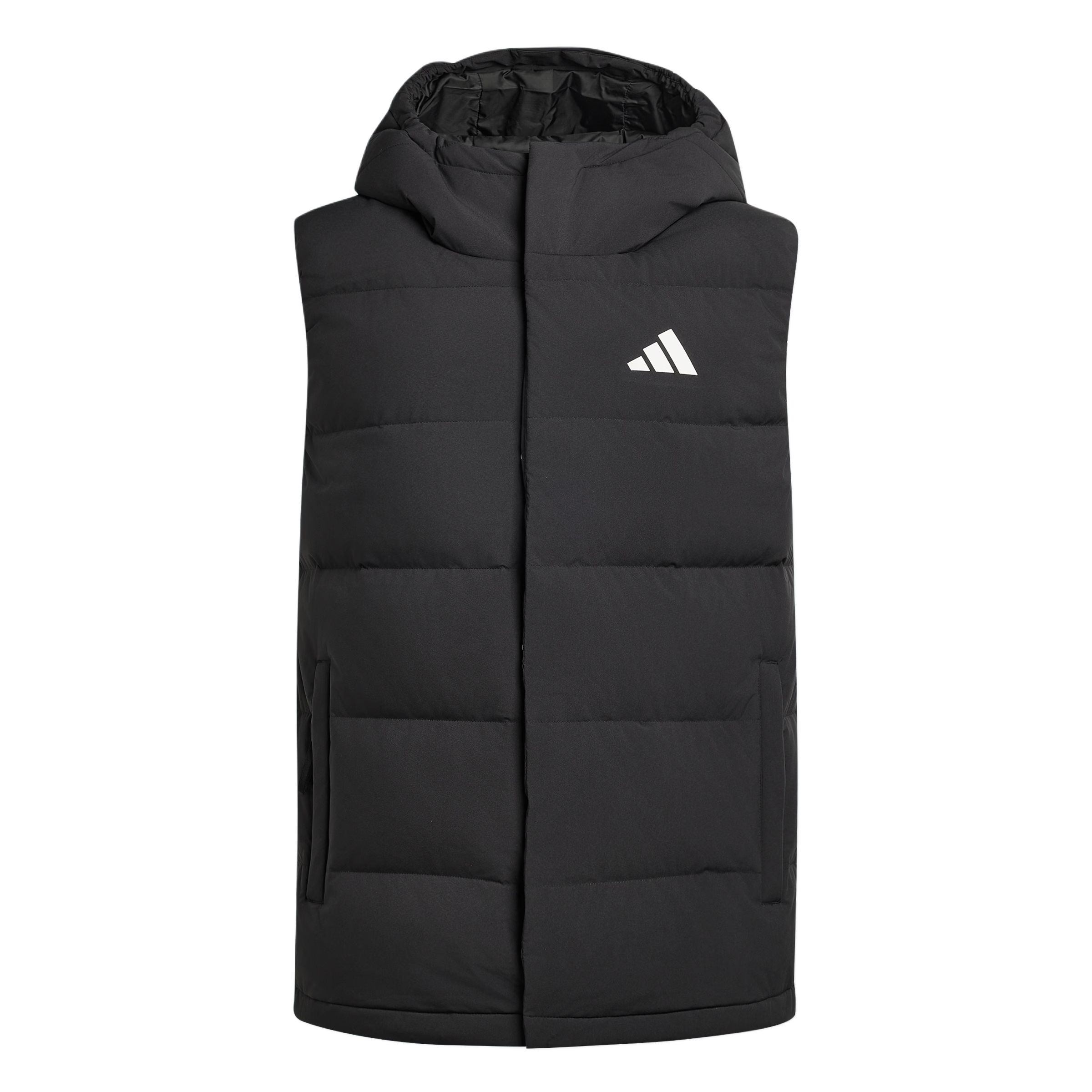 adidas  Helionic  HOODED DOWN VEST 鸭绒保暖运动连帽