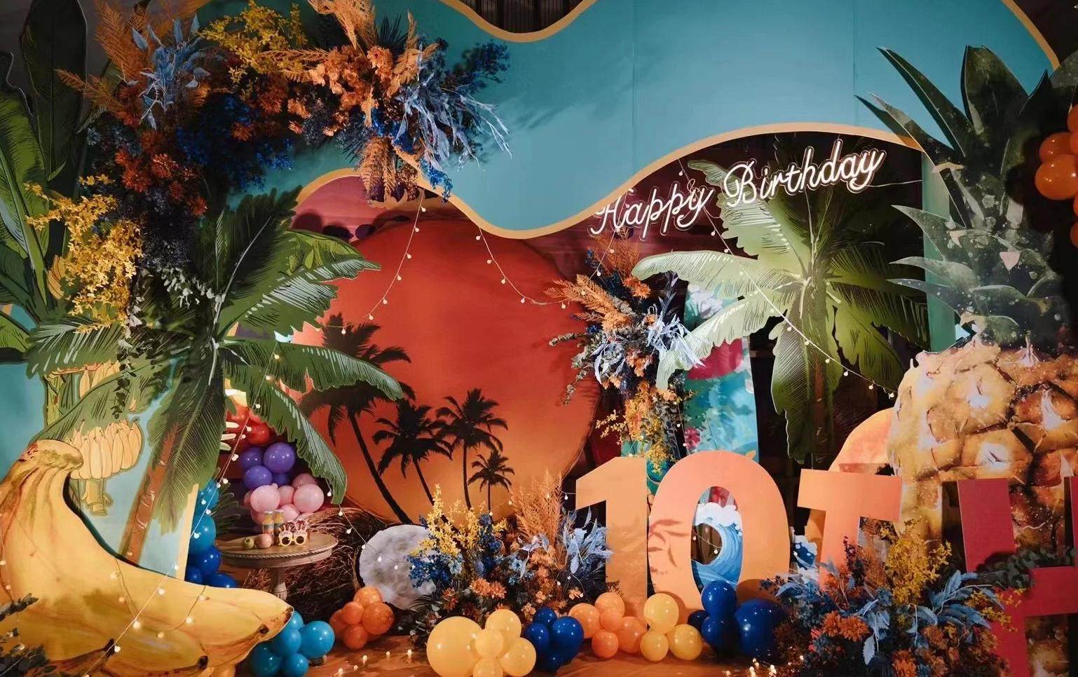 tropical hawaiian party simple decorations and games