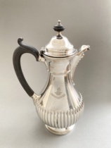 Antique ] UK Sheffield antique 925 pur cafetière en argent teapot X23041197