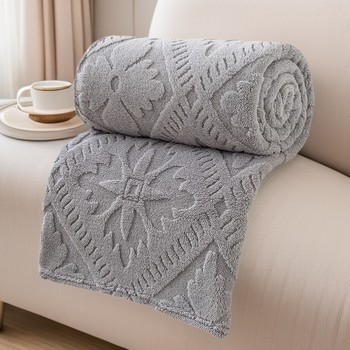 Double-Sided Velvet Cloud Mink Blanket, Flannel Comfortable Cotton Velvet Jacquard Multi-Functional Blanket, Throw Blanket, Gift Wholesale