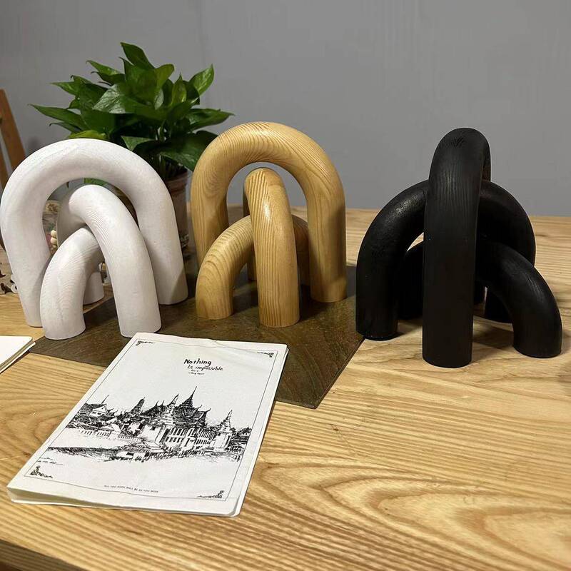 Artistic Ornaments Wooden Arches Arch-Shaped Decorations Wooden Crafts Geometric Decorations Cafe Tabletops