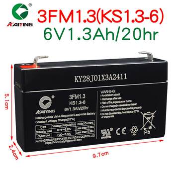 Chuangnai 6v1.3ah kaiying battery electronic scale balance crane scale attendance machine fire host 6v3.2a12v battery
