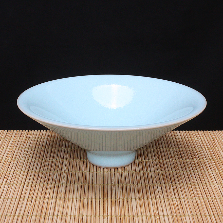 Ru Porcelain Sky Green Bamboo Hat Cup Master Hand Sign Wang Zhenyu Henan Craftsmanship Master Ru Kiln Boutique-Taobao