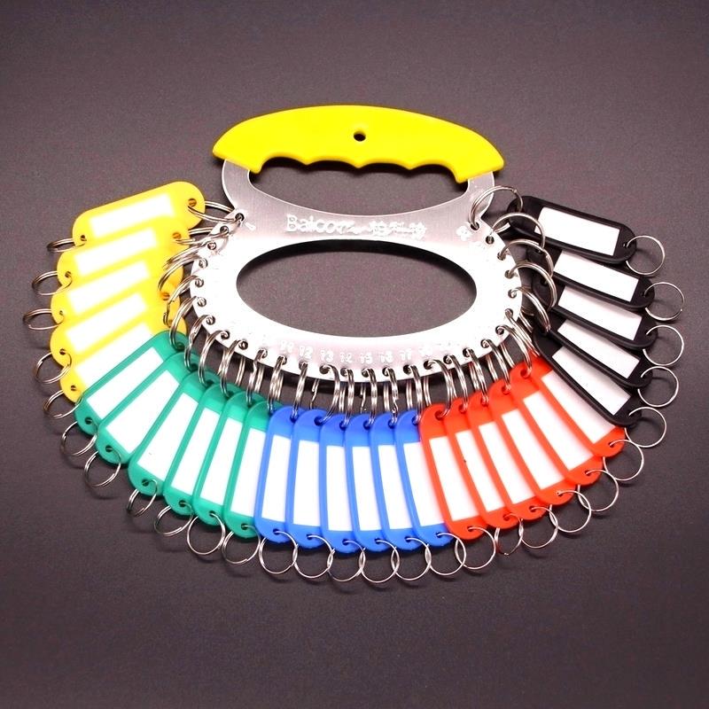 Keychain Tags for Schools and Hotels, Large Round Classification Keychains, Keychain Key Covers