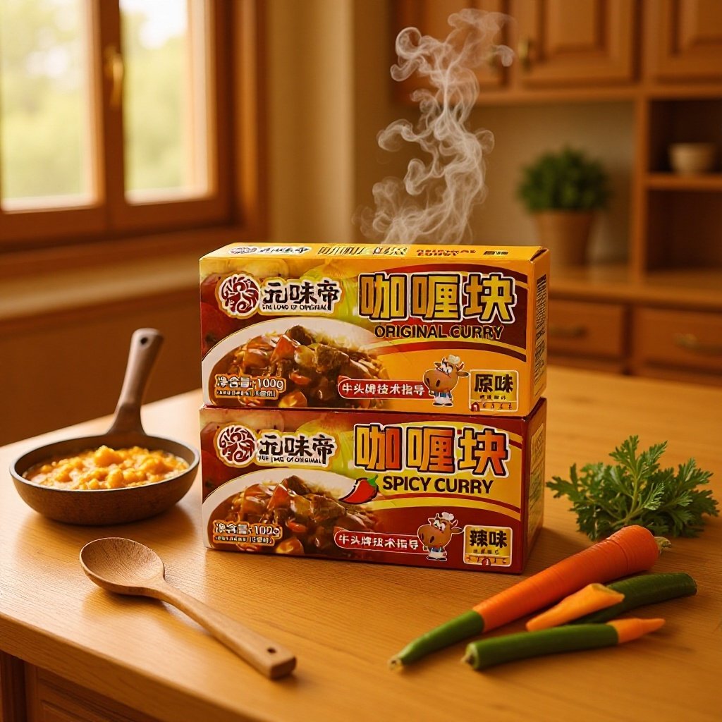 Niutou Curry Technical Guidance Yuan Wei Di Curry Block Original Spicy 100g Block Curry Seasoning Seasoning