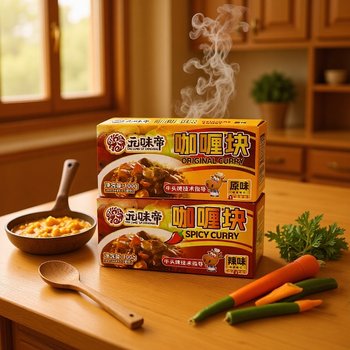 Niutou Curry Technical Guidance Yuan Wei Di Curry Block Original Spicy 100g Block Curry Seasoning Seasoning