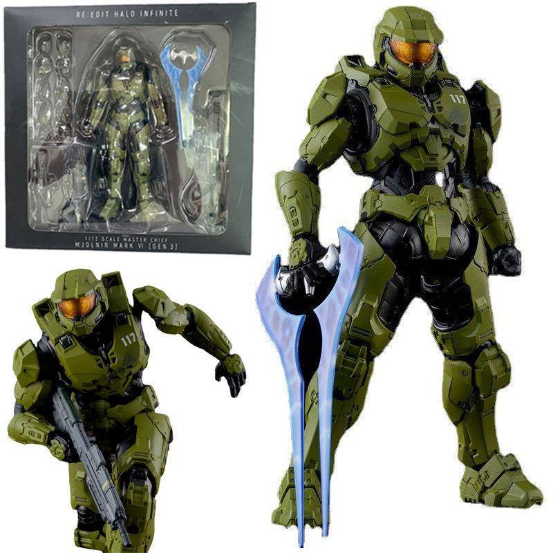Halo Halo Movable Pa Modified Master Chief Figure Spartan Warrior Ornament John 117 Mecha Game Model