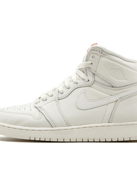 Jordan Air Jordan 1 Retro High OG Sail 高帮 儿童篮球鞋 白色
