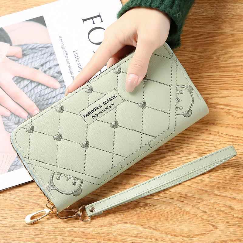 2023 New Model Women's Leather Wallet, Women's Handbag, Long Style Coin Purse, Clutch Bag, Can Hold Mobile Phone, Dual-Use