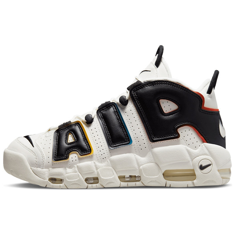 Nike Air More Uptempo 皮蓬 大air 中帮 复古篮球鞋 男款 白黑色