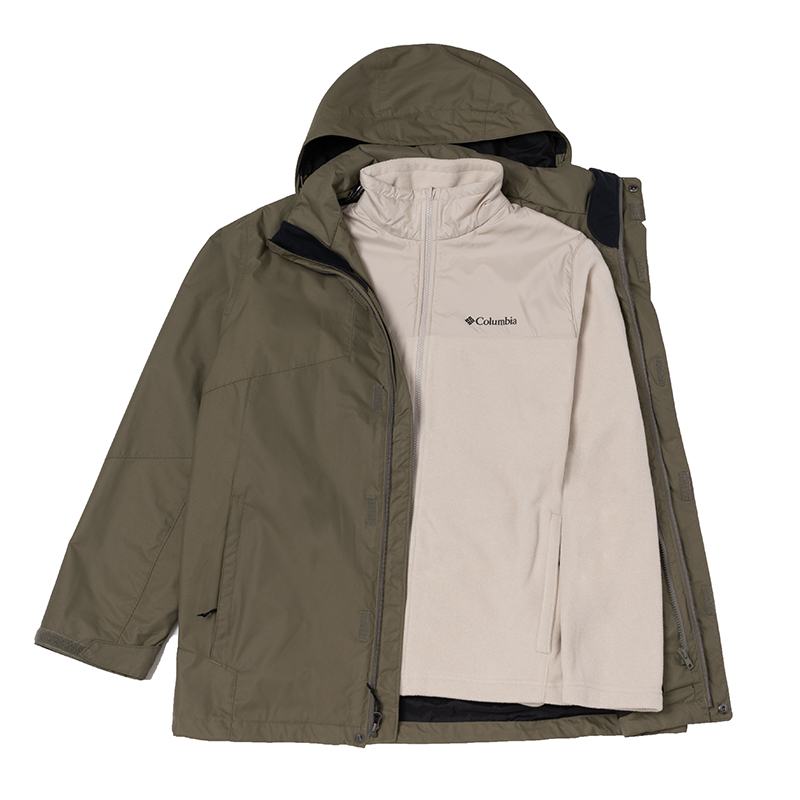 Columbia哥伦比亚户外秋冬男摇粒绒三合一抓绒内胆三合一冲锋衣