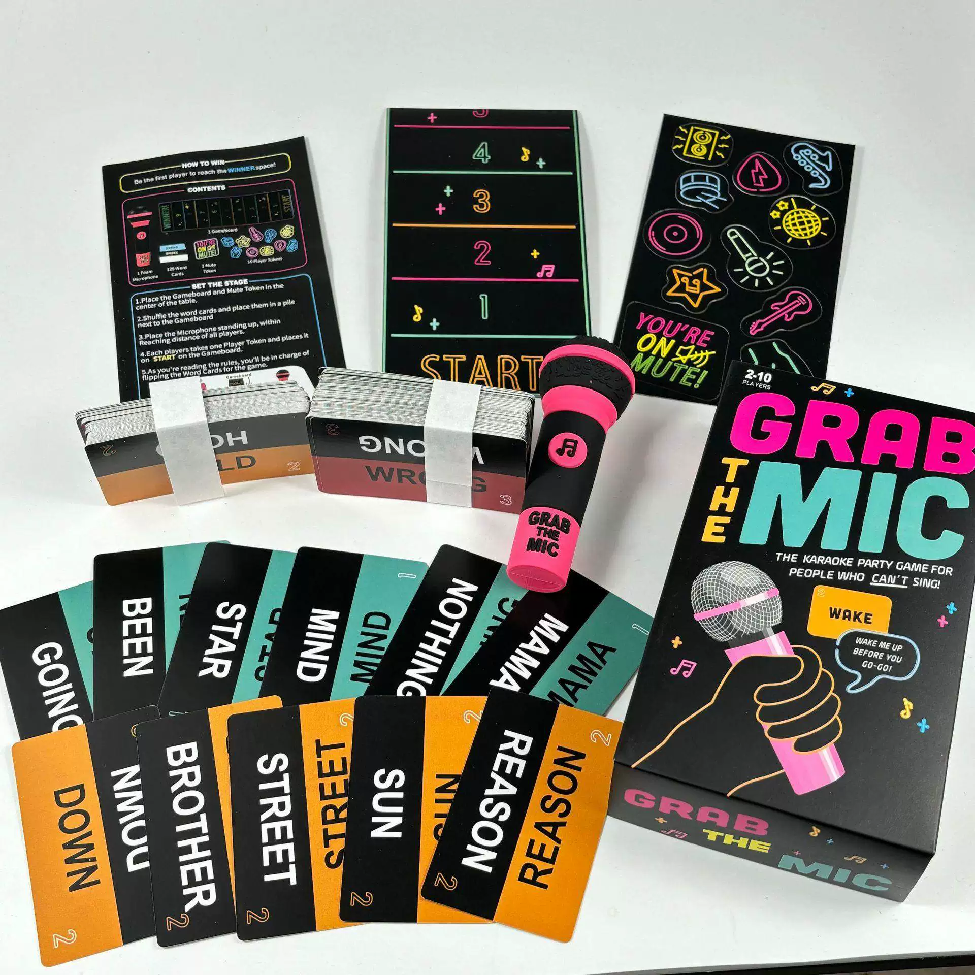 Английская версия Grab The Mic игра для певцов, развлекательная игра для друзей на вечеринке, настольная игра