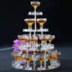 Четырехслойная раунда окружности шампанского башня+30 толстых чашек
