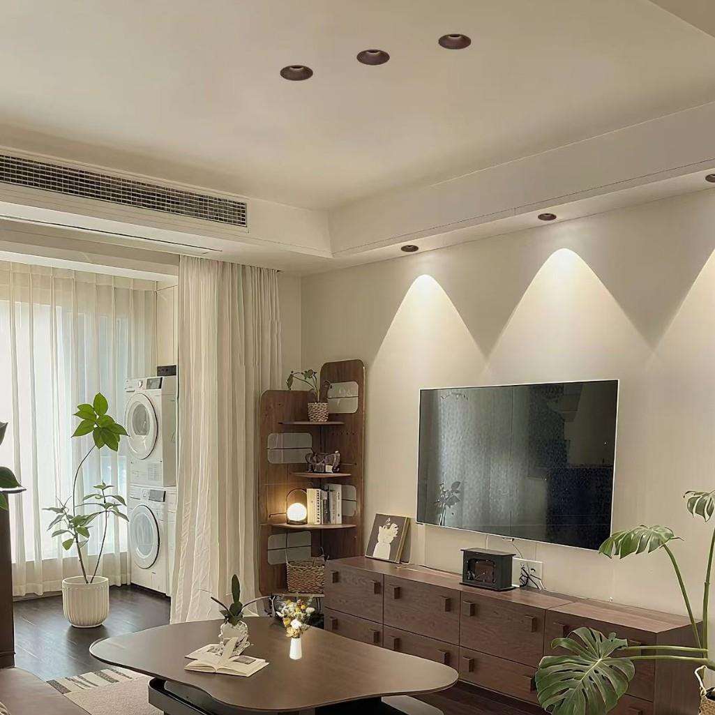 Walnut spotlight cob curved embedded small hill spotlight led curved frameless downlight home without main light