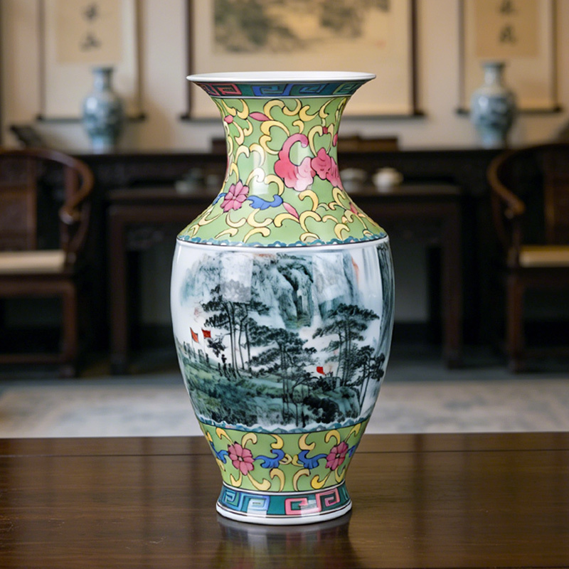 Collectible Old Porcelain Vase from the 60S-70S, Hand-Painted Porcelain from the Official Kiln in Hongjiang, Gift Collection Piece from Jinggangshan Collectible Old Porcelain Vase from the 60S-70S, Hand-Painted Porcelain from the Official Kiln in Hongjiang, Gift Collection Piece from Jinggangshan