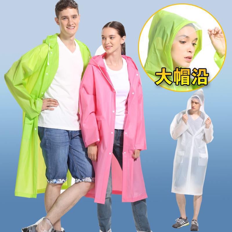 Eva Plastic Raincoat for Women, Fashionable Long Waterproof Lightweight Adult Rain Poncho, Men's Large Size Breathable Amazon