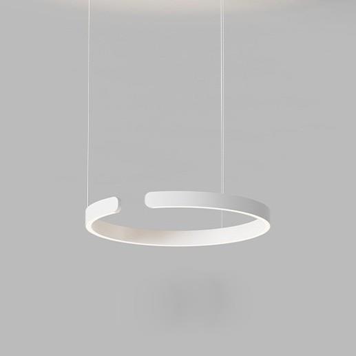 Nordic simple living room chandelier Italian creative light luxury hotel exhibition hall ring ring C-shaped restaurant bar chandelier
