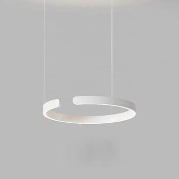 Nordic simple living room chandelier italian creative light luxury hotel exhibition hall ring ring c-shaped restaurant bar chandelier