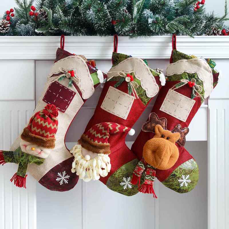 New Large Christmas Stocking Candy Bag Hanging Decoration House-Shaped Stocking Christmas Decoration Christmas Stocking Gift Bag New Large Christmas Stocking Candy Bag Hanging Decoration House-Shaped Stocking Christmas Decoration Christmas Stocking Gift Bag