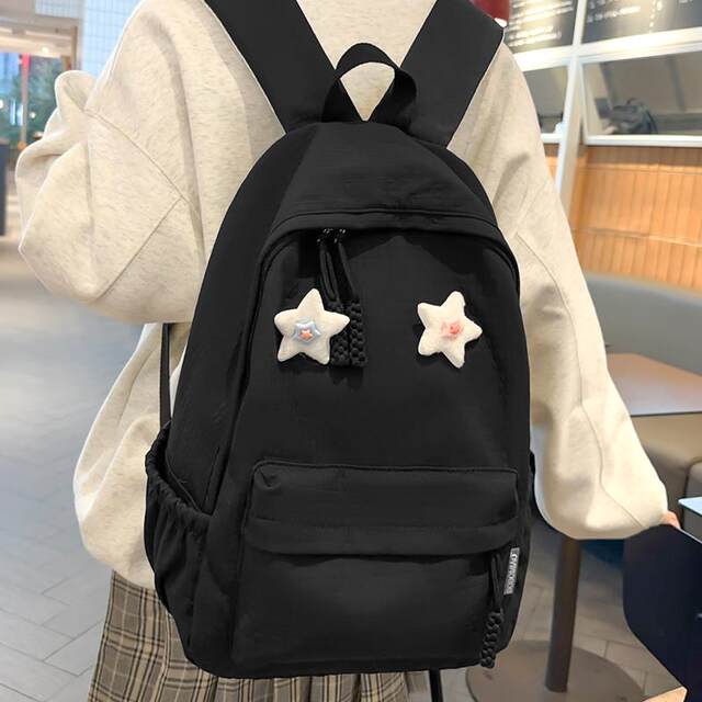 Schoolbag female college students 2024 new lavender backpack junior high school students high school girls large capacity backpack shoulder bag