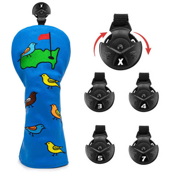 新款果岭小鸟高尔夫木杆套 球杆帽套高尔夫用品配件 高尔夫球杆套