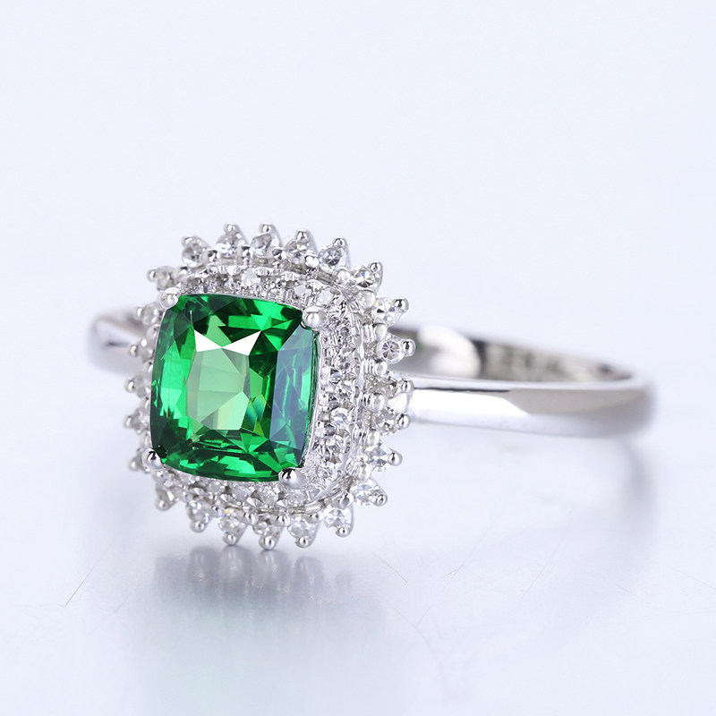 Main stone 1 carpomegranate stone sandalle ring 18K gold inlay 04044