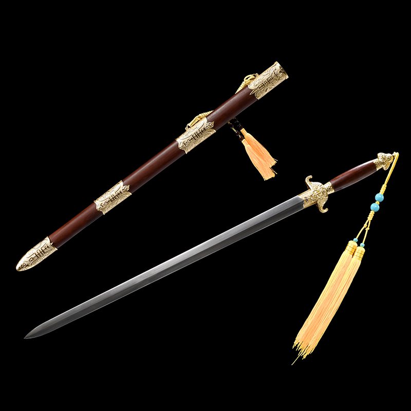 Fu Shouqing Sword (brightly packed with acid branches) Zhejiang Province master Ji Satoshi unopened with a long sword and real sword