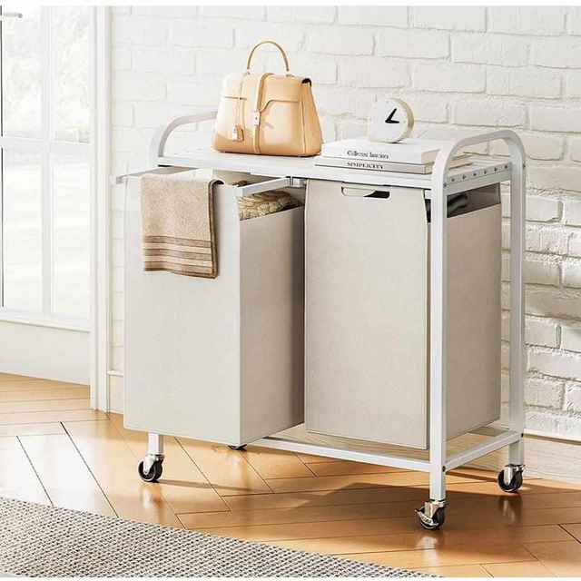 Dirty clothing basket household classification large movable laundry basket Dirty clothing basket storage basket multifunctional with partition rack