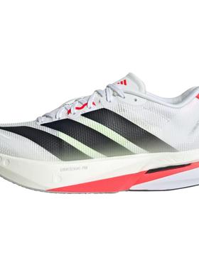 adidas Adizero Boston 13 舒适耐磨 低帮跑步鞋 女款 白色